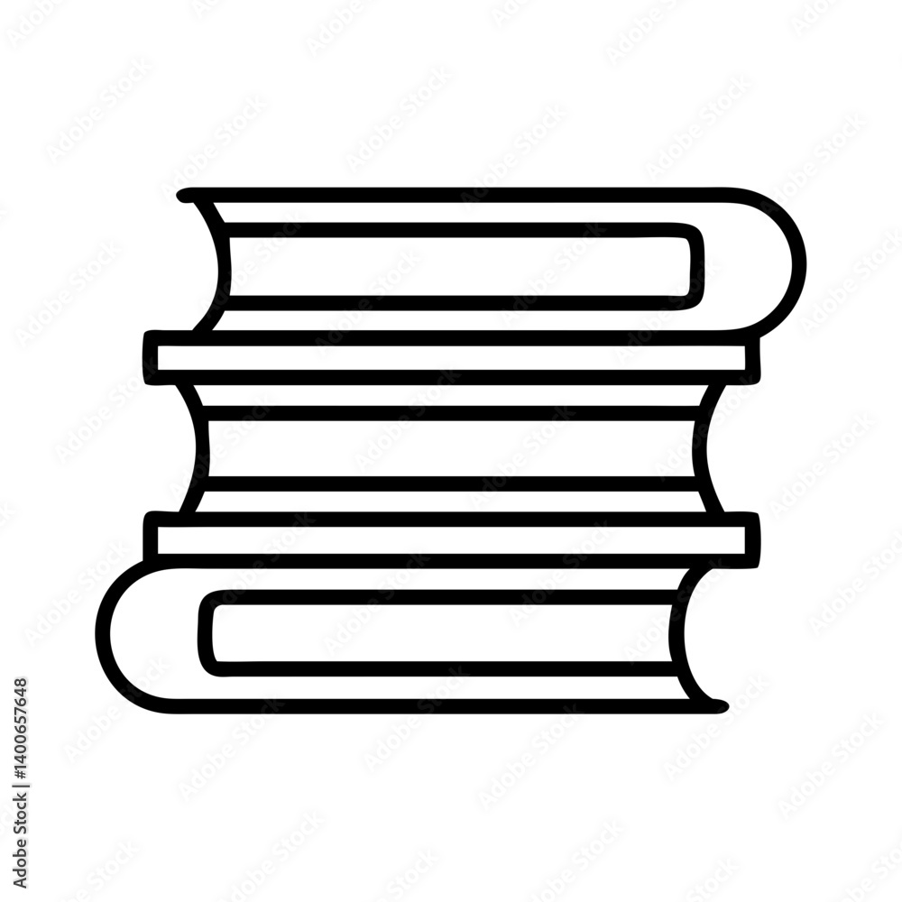 Aufkleber stack of books vector illustration for education library and reading concept learning design