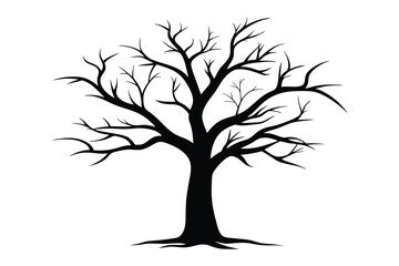 tree silhouette vector illustration 