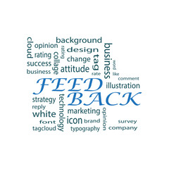   Word Cloud with Feedback background design.