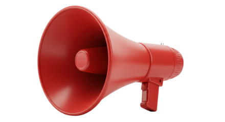 Isolated Red Megaphone