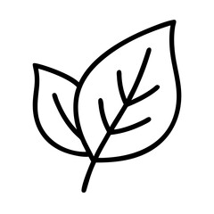 Vector graphic of two leaves illustration for nature foliage and organic design elements concept