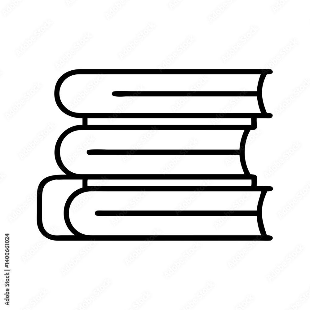 Poster stack of books vector illustration for education reading library and learning concept design element