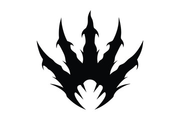 Dinosaur claw scratches icon silhouette vector illustration design on white background.