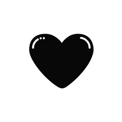 Minimalist Black Heart Icon Vector Illustration Love And Romance Design Element