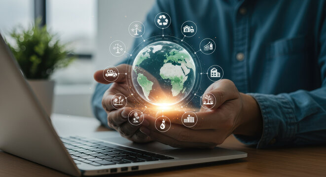 Sustainability in Hand: Global Eco Tech, Green Solutions, & Innovation for a Brighter Future.