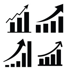 Charts showing business growth and progress