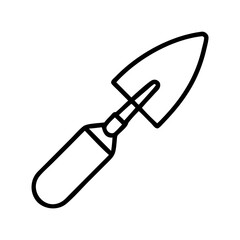 Gardening hand trowel tool vector icon illustration for planting and digging in garden work