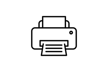 Printer vector icon outline style