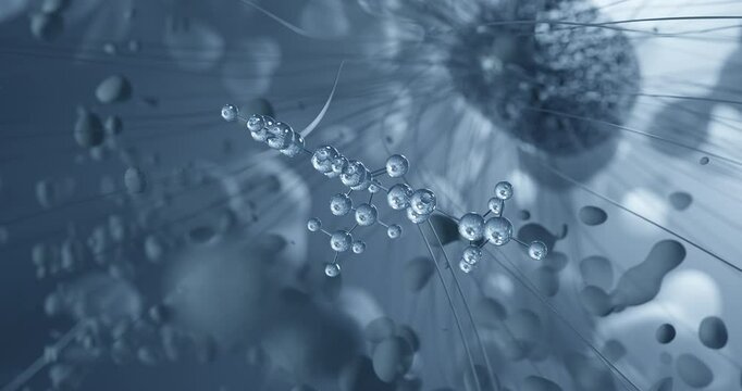 Looped video of Diethyl phthalate, phthalate ester, rotating molecular 3D ball-and-stick model