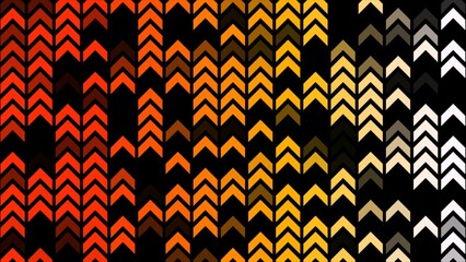 Abstract background with glowing colorful arrows pointing upwards, representing growth and success in the tech industry or business on a black gradient background.