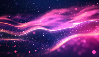 Obraz premium Abstract swirling particles, vibrant colors