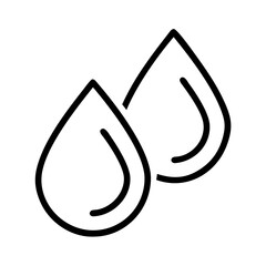 Water drops icon vector illustration simple line art style for graphic and web design use