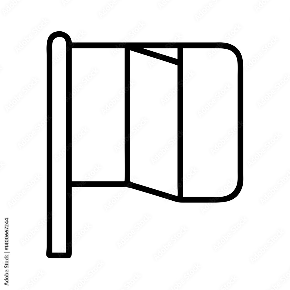 Poster vector graphic of a simple flag icon illustration for web design and user interface needs design