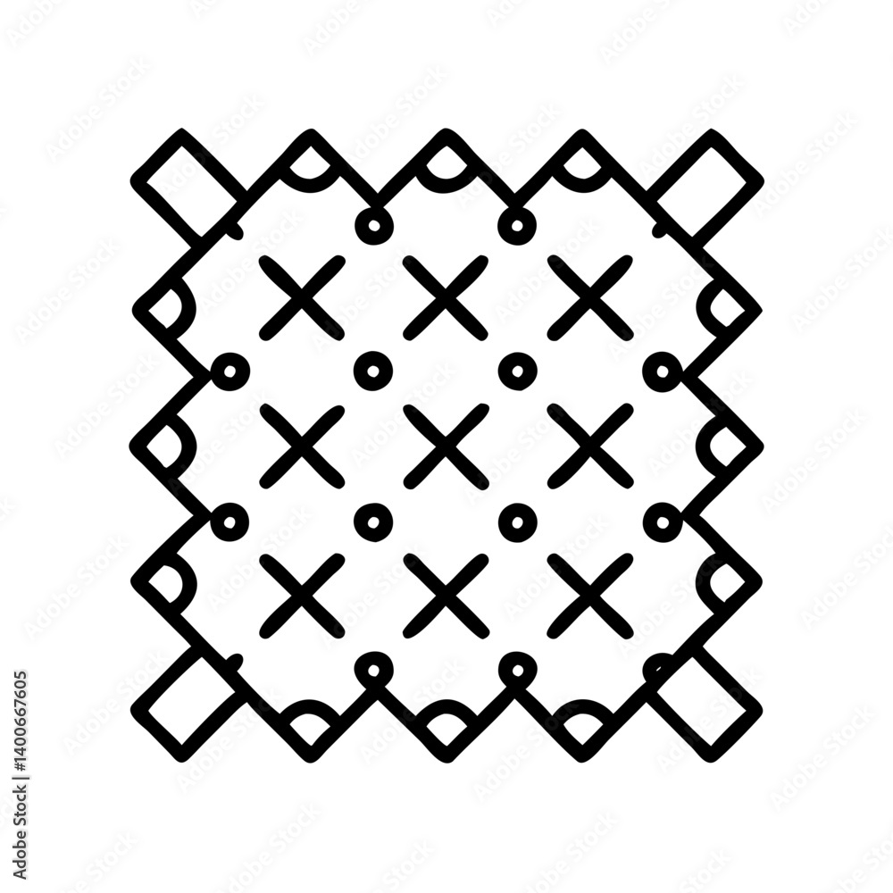 Poster geometric pattern design seamless vector art textile background abstract cross circle shape wallpape