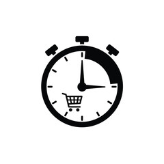 Fast Shopping Countdown Timer With Shopping Cart Icon And Limited Time Offer