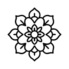 Floral mandala design vector, flower illustration, simple floral pattern, decorative art vector
