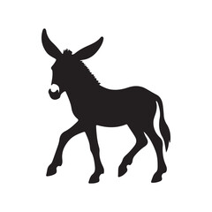 donkey silhouette vector