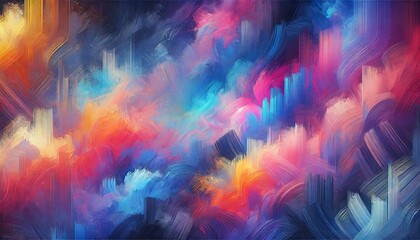 Vibrant Abstract Colorful Brush Stroke Texture Background