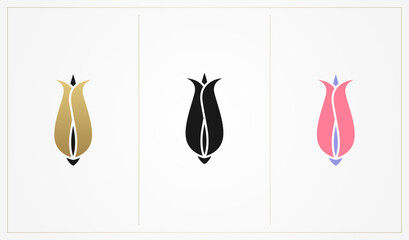tulip logo, icon and symbol vector illustration