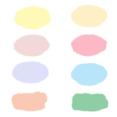 set colourful brush stroke collection
