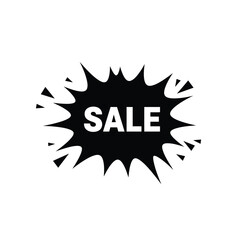 Black Speech Bubble With The Word Sale Isolated On White Background