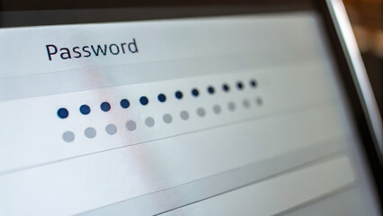Secure password entry on digital screen illustrates importance of call center service concept in protecting user information and privacy
