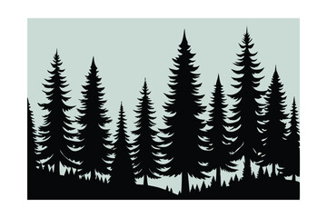 Fototapeta premium christmas trees collection