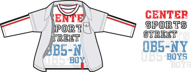 Boy's printed t-shirt with shirt design