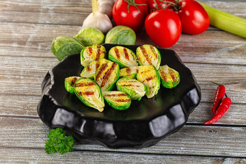Vegan cuisine - Grilled brussels sprouts