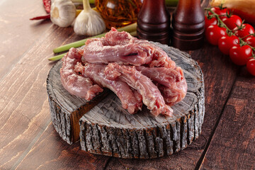 Raw chicken neck for cooking