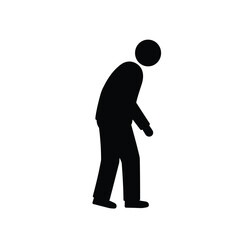 Silhouette Of An Elderly Person Depicting Old Age And Physical Decline Issues