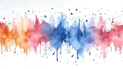 Fototapeta premium Abstract watercolor drips and splashes