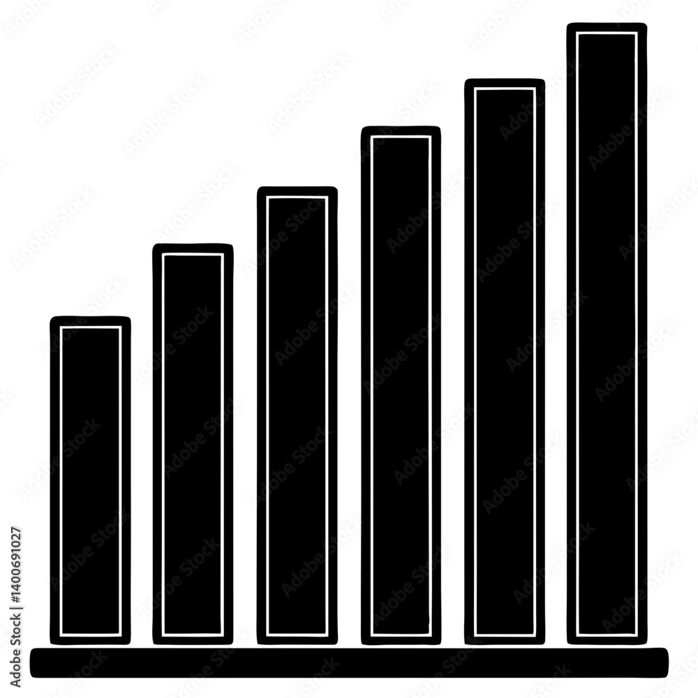 Poster growth graph: a visually compelling graphic representing a chart that show business, illustrating up