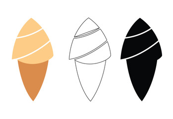 summer ice cream icon set