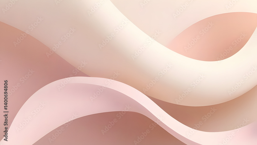 Aufkleber pink and orange wave vector lines create a 3d abstract art flow