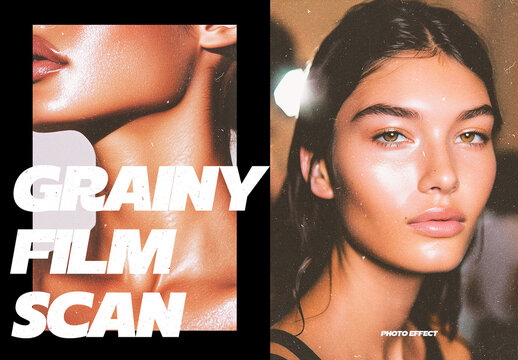 Grainy Color Film Scan With Dust Photo Effect