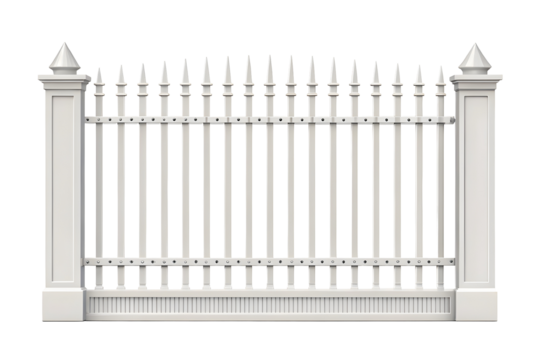 Section of Natural Cedar Wood Privacy Fence with Scalloped Top Design.