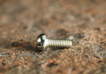 Macro of screw nut