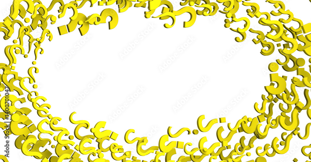 Poster colored question marks background concept