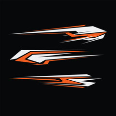 Simple modern sticker design vector for car body wrapping.