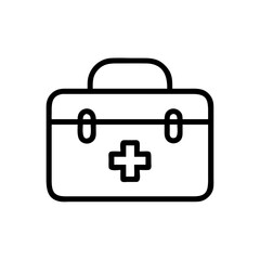 Obraz premium Icon of a doctorchest / first aid kit