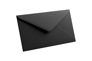 Black envelope isolated on white background, envelope clipart, envelope transparent png