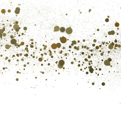 Radiant Festivity: Spectacular 3D Illustration Showcasing Radiating gold Confetti In 3D PNG