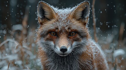 Fototapeta premium Winter fox portrait