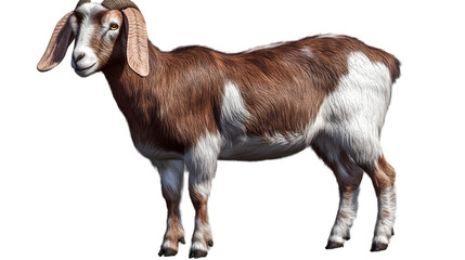 Obraz premium Brown and White Goat Portrait.