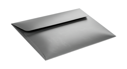 Square gray envelope isolated on white background, gray envelope clipart