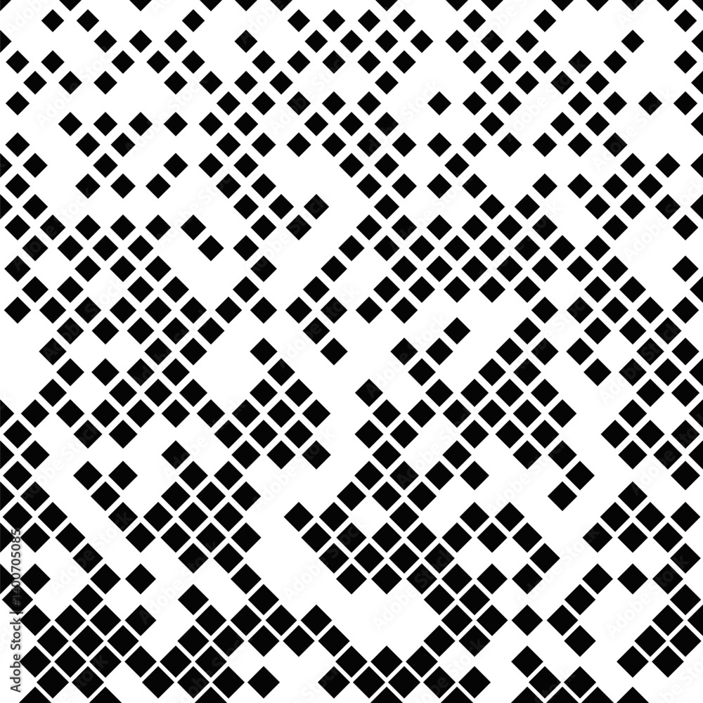 Poster abstract geometric diagonal square pattern background - black and white vector graphic design with s