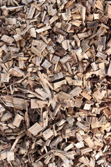 Wood Chips Pile Ground Natural Texture Background