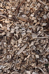 Wood Chips Pile Ground Natural Texture Background