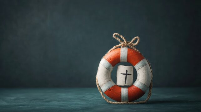 Small life preserver with cross